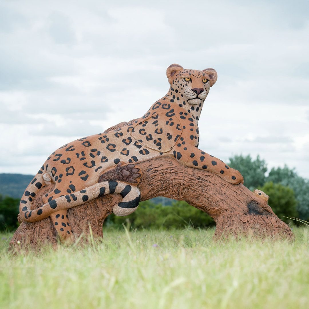 Wildcrete 3D Target - Leopard On Log