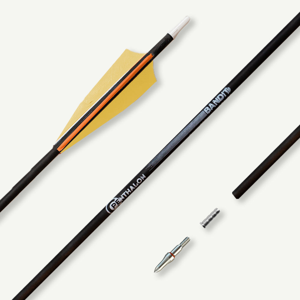 Penthalon Carbon Arrows 100516 Bandit Natural Feathers