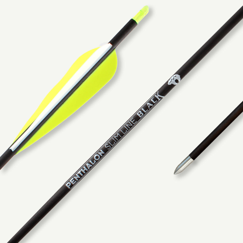 Penthalon Carbon Arrows 40821 Slim Line Black Fletches