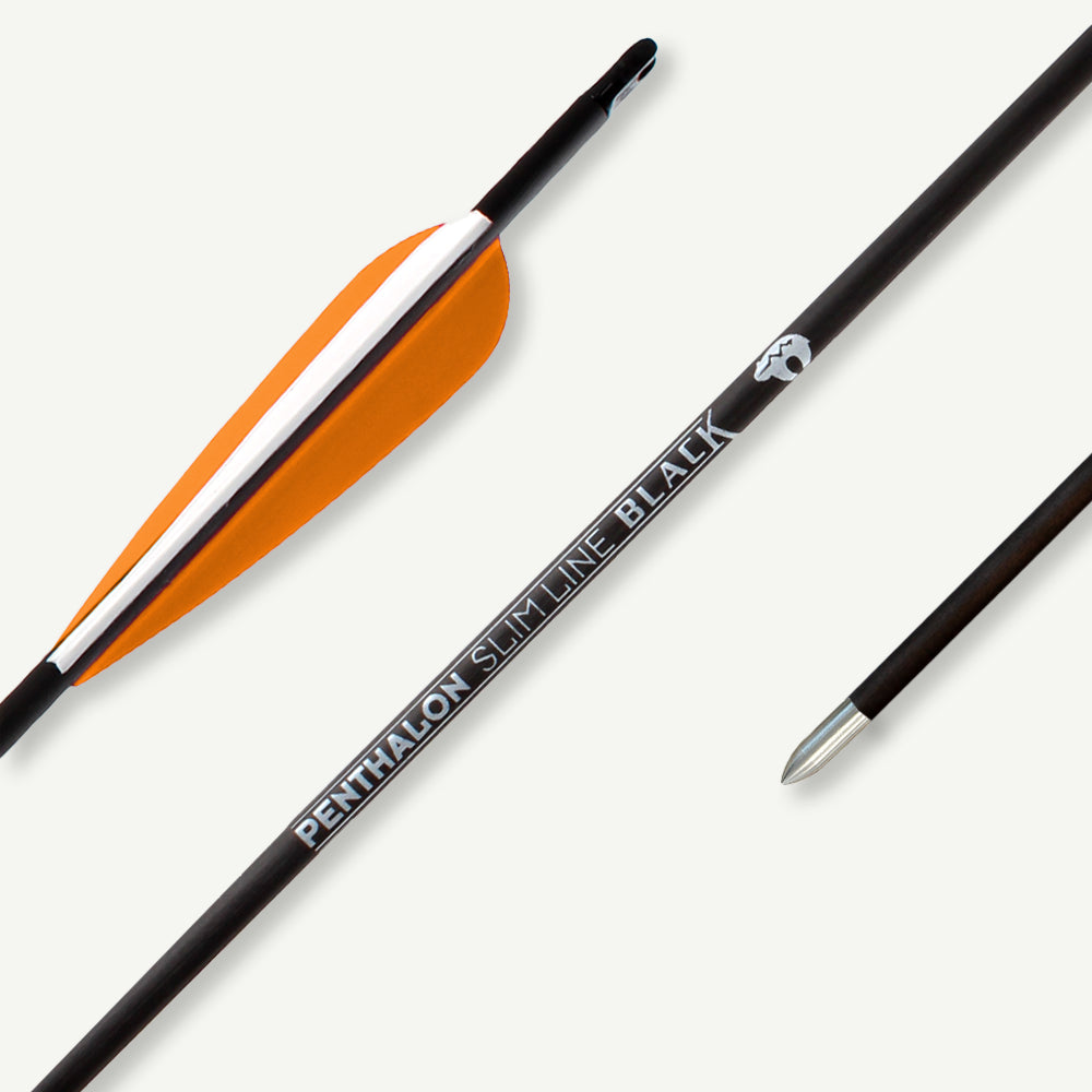 Penthalon Carbon Arrows 40821 Slim Line Black Fletches