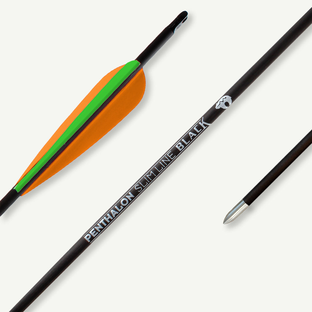 Penthalon Carbon Arrows 40821 Slim Line Black Fletches
