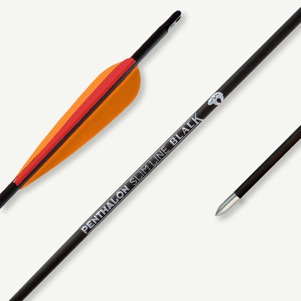 Penthalon Carbon Arrows 40821 Slim Line Black Fletches