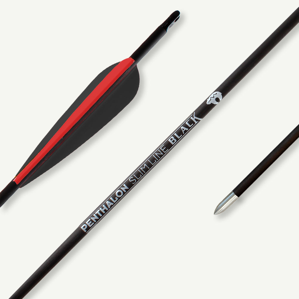 Penthalon Carbon Arrows 40821 Slim Line Black Fletches