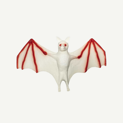 100526 IBB 3D Target Flying albino Bat - snow white