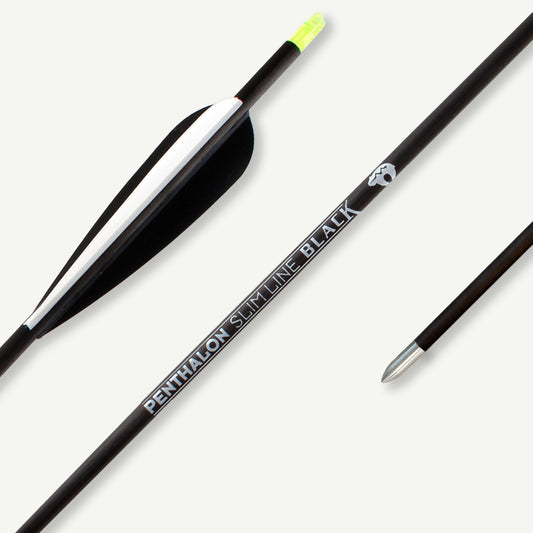 Penthalon Carbon Arrows Slim Line Black Fletches